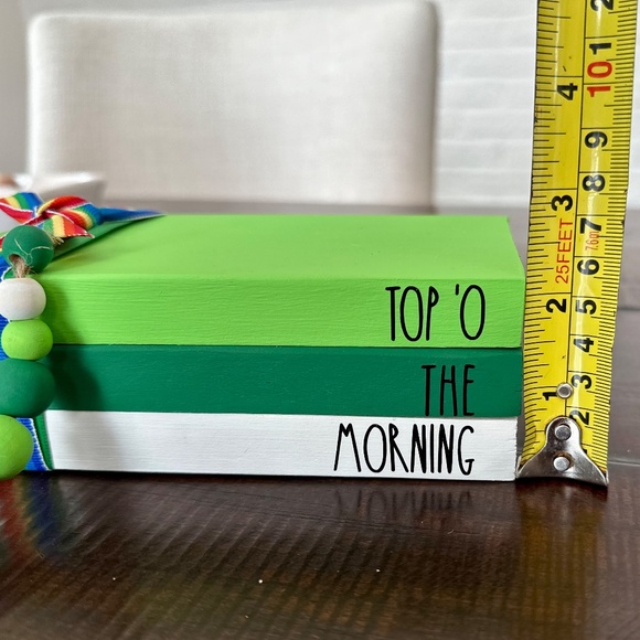 St. Patrick's Day Large Wooden Book Stack Riser - Picture 4 of 5